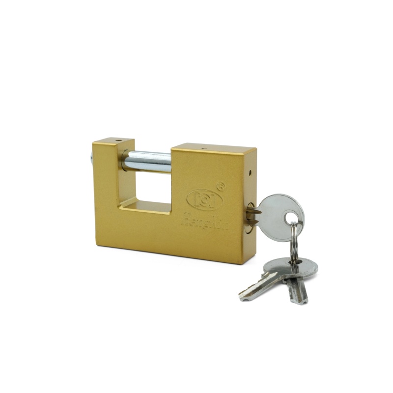 Cerradura rectangular latonada