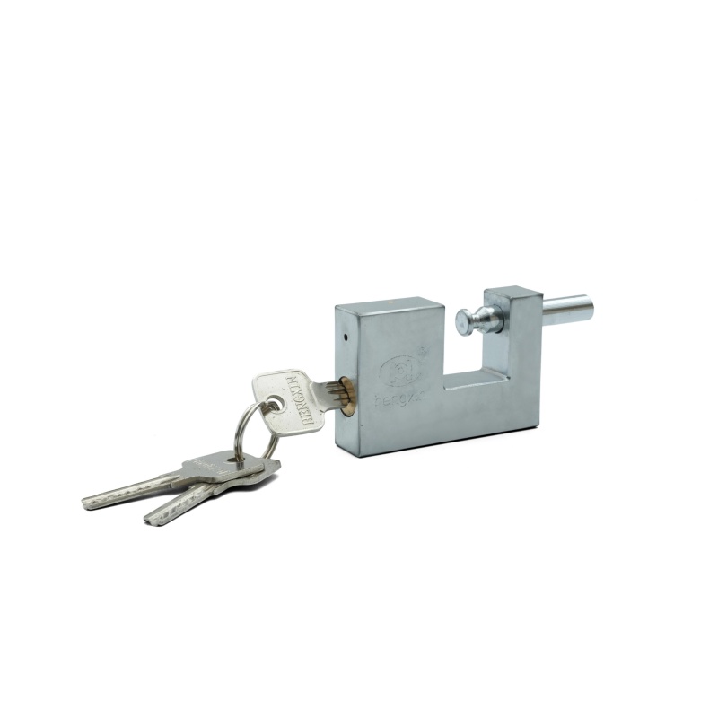 Cerradura rectangular de níquel galvanizado