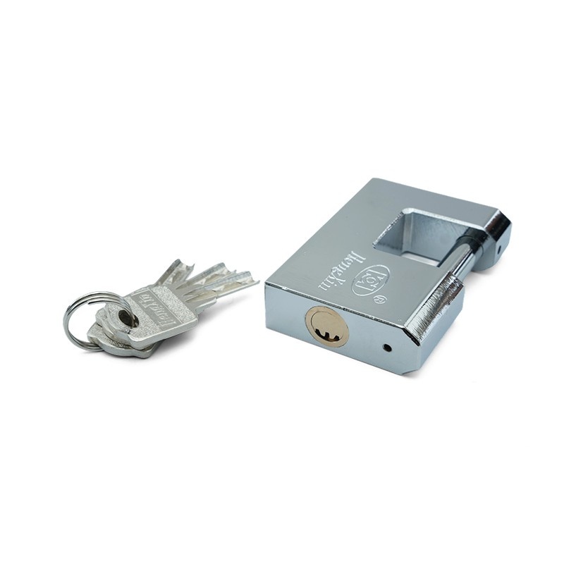 Cerradura rectangular de cromo galvanizado